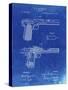 PP894-Faded Blueprint J.M. Browning Pistol Patent Poster-Cole Borders-Stretched Canvas