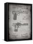 PP894-Faded Grey J.M. Browning Pistol Patent Poster-Cole Borders-Framed Stretched Canvas