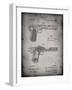 PP894-Faded Grey J.M. Browning Pistol Patent Poster-Cole Borders-Framed Giclee Print