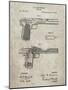 PP894-Sandstone J.M. Browning Pistol Patent Poster-Cole Borders-Mounted Giclee Print