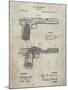 PP894-Sandstone J.M. Browning Pistol Patent Poster-Cole Borders-Mounted Giclee Print