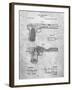 PP894-Slate J.M. Browning Pistol Patent Poster-Cole Borders-Framed Giclee Print