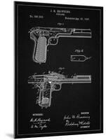 PP894-Vintage Black J.M. Browning Pistol Patent Poster-Cole Borders-Mounted Giclee Print