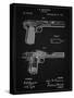 PP894-Vintage Black J.M. Browning Pistol Patent Poster-Cole Borders-Stretched Canvas