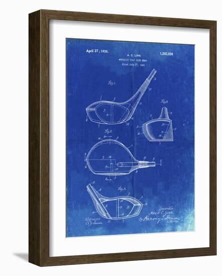 PP9 Faded Blueprint-Borders Cole-Framed Giclee Print