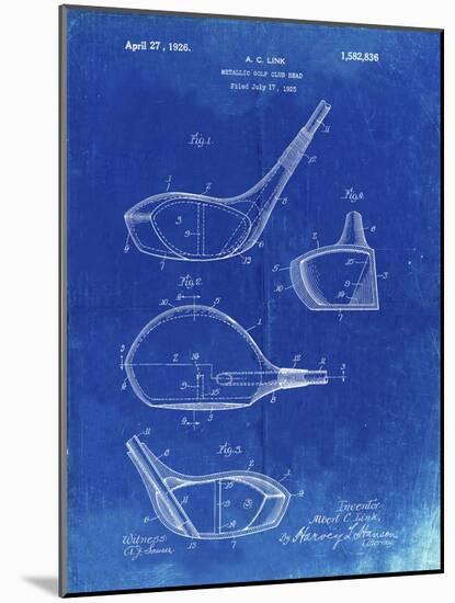 PP9 Faded Blueprint-Borders Cole-Mounted Giclee Print