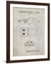 PP90-Antique Grid Parchment 1962 Corvette Stingray Patent Poster-Cole Borders-Framed Giclee Print