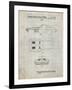 PP90-Antique Grid Parchment 1962 Corvette Stingray Patent Poster-Cole Borders-Framed Giclee Print
