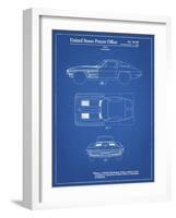 PP90-Blueprint 1962 Corvette Stingray Patent Poster-Cole Borders-Framed Giclee Print