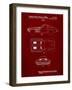 PP90-Burgundy 1962 Corvette Stingray Patent Poster-Cole Borders-Framed Giclee Print