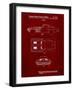 PP90-Burgundy 1962 Corvette Stingray Patent Poster-Cole Borders-Framed Giclee Print