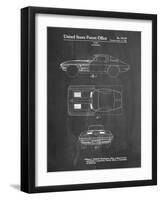 PP90-Chalkboard 1962 Corvette Stingray Patent Poster-Cole Borders-Framed Giclee Print