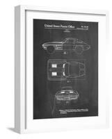 PP90-Chalkboard 1962 Corvette Stingray Patent Poster-Cole Borders-Framed Giclee Print