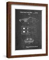 PP90-Chalkboard 1962 Corvette Stingray Patent Poster-Cole Borders-Framed Giclee Print