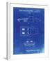 PP90-Faded Blueprint 1962 Corvette Stingray Patent Poster-Cole Borders-Framed Giclee Print
