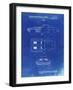 PP90-Faded Blueprint 1962 Corvette Stingray Patent Poster-Cole Borders-Framed Giclee Print