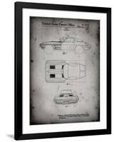 PP90-Faded Grey 1962 Corvette Stingray Patent Poster-Cole Borders-Framed Giclee Print