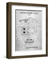 PP90-Slate 1962 Corvette Stingray Patent Poster-Cole Borders-Framed Giclee Print