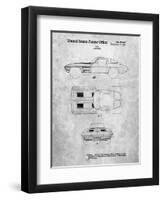 PP90-Slate 1962 Corvette Stingray Patent Poster-Cole Borders-Framed Giclee Print