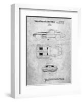 PP90-Slate 1962 Corvette Stingray Patent Poster-Cole Borders-Framed Giclee Print