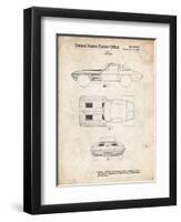 PP90-Vintage Parchment 1962 Corvette Stingray Patent Poster-Cole Borders-Framed Giclee Print