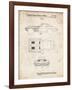 PP90-Vintage Parchment 1962 Corvette Stingray Patent Poster-Cole Borders-Framed Giclee Print
