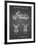 PP901-Black Grid Kawasaki Motorcycle Patent Poster-Cole Borders-Framed Giclee Print