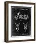 PP901-Black Grunge Kawasaki Motorcycle Patent Poster-Cole Borders-Framed Giclee Print