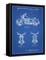 PP901-Blueprint Kawasaki Motorcycle Patent Poster-Cole Borders-Framed Stretched Canvas