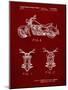 PP901-Burgundy Kawasaki Motorcycle Patent Poster-Cole Borders-Mounted Giclee Print