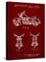 PP901-Burgundy Kawasaki Motorcycle Patent Poster-Cole Borders-Stretched Canvas