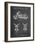 PP901-Chalkboard Kawasaki Motorcycle Patent Poster-Cole Borders-Framed Giclee Print