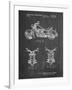 PP901-Chalkboard Kawasaki Motorcycle Patent Poster-Cole Borders-Framed Giclee Print