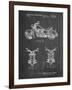 PP901-Chalkboard Kawasaki Motorcycle Patent Poster-Cole Borders-Framed Giclee Print