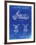 PP901-Faded Blueprint Kawasaki Motorcycle Patent Poster-Cole Borders-Framed Giclee Print