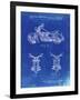 PP901-Faded Blueprint Kawasaki Motorcycle Patent Poster-Cole Borders-Framed Giclee Print
