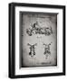 PP901-Faded Grey Kawasaki Motorcycle Patent Poster-Cole Borders-Framed Premium Giclee Print