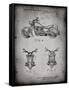 PP901-Faded Grey Kawasaki Motorcycle Patent Poster-Cole Borders-Framed Stretched Canvas