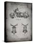 PP901-Faded Grey Kawasaki Motorcycle Patent Poster-Cole Borders-Stretched Canvas