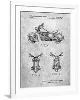 PP901-Slate Kawasaki Motorcycle Patent Poster-Cole Borders-Framed Giclee Print