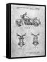 PP901-Slate Kawasaki Motorcycle Patent Poster-Cole Borders-Framed Stretched Canvas