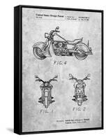 PP901-Slate Kawasaki Motorcycle Patent Poster-Cole Borders-Framed Stretched Canvas