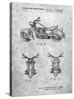 PP901-Slate Kawasaki Motorcycle Patent Poster-Cole Borders-Stretched Canvas