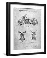 PP901-Slate Kawasaki Motorcycle Patent Poster-Cole Borders-Framed Giclee Print