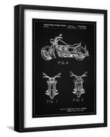 PP901-Vintage Black Kawasaki Motorcycle Patent Poster-Cole Borders-Framed Giclee Print