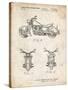 PP901-Vintage Parchment Kawasaki Motorcycle Patent Poster-Cole Borders-Stretched Canvas