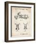 PP901-Vintage Parchment Kawasaki Motorcycle Patent Poster-Cole Borders-Framed Giclee Print