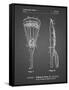 PP915-Black Grid Lacrosse Stick 1936 Patent Poster-Cole Borders-Framed Stretched Canvas