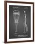 PP915-Black Grid Lacrosse Stick 1936 Patent Poster-Cole Borders-Framed Giclee Print