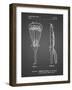 PP915-Black Grid Lacrosse Stick 1936 Patent Poster-Cole Borders-Framed Giclee Print